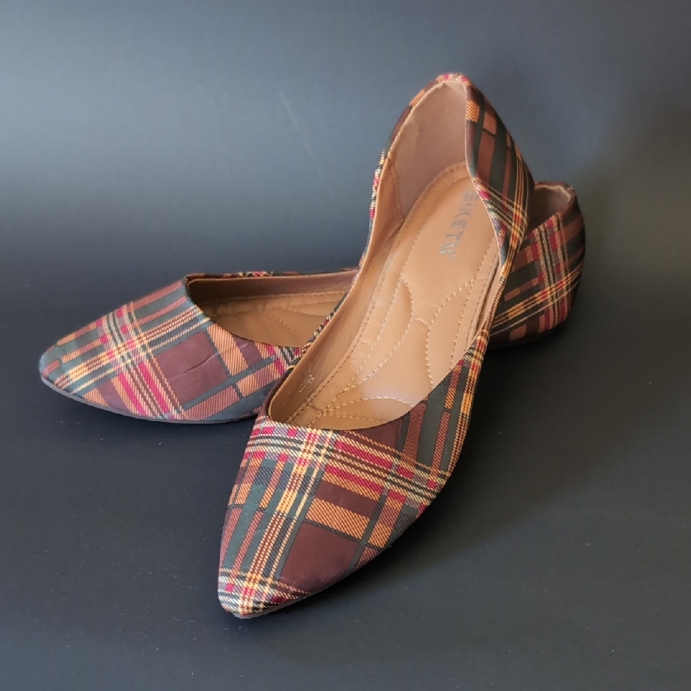 Plaid SIKETU® Flats, EUC, Sz9-EU42